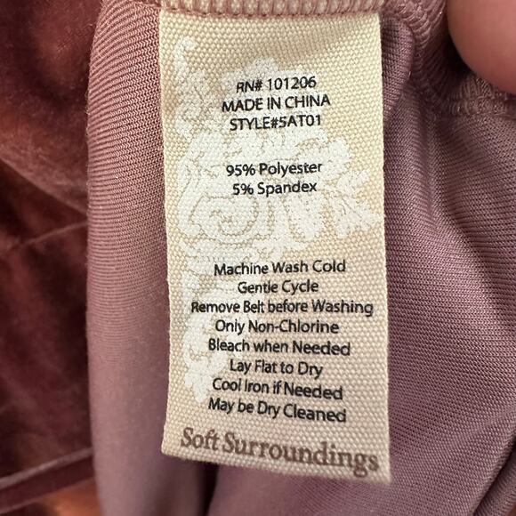 Soft surrounding womens dress velvet pink fairy whimsiGoth romantic plus size - Picture 7 of 12